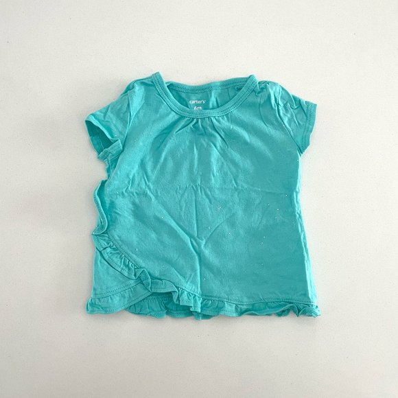 Carter's Blue Sparkle T-shirt - 6 Months - Picture 1 of 1